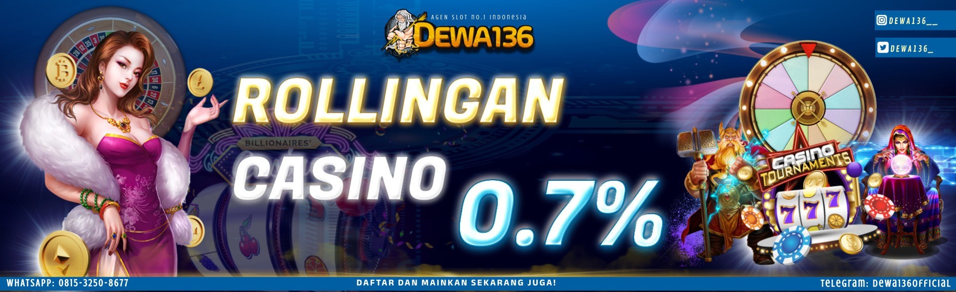 Bonus Rollingan Casino 0.7%